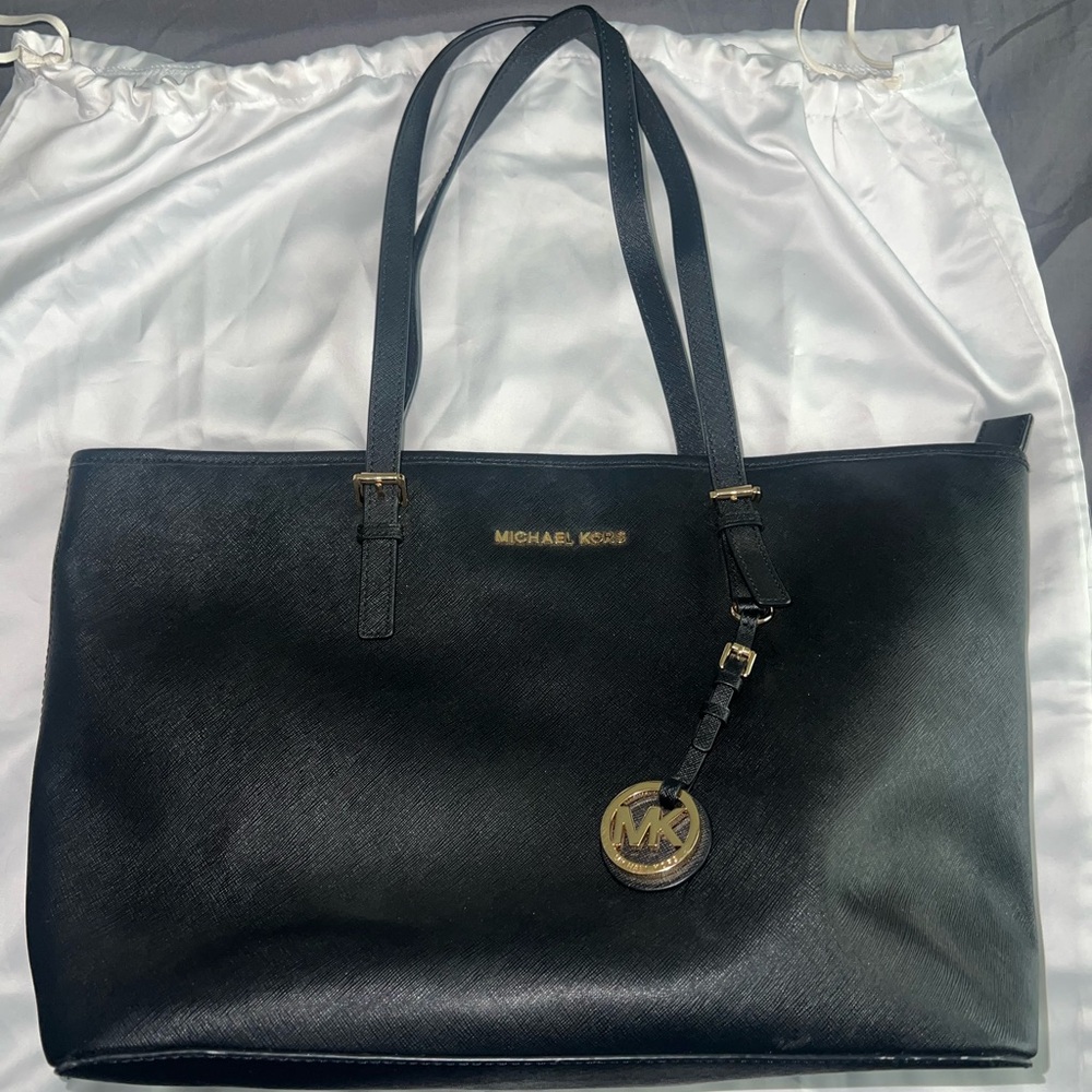 Michael Kors Black Leather Tote